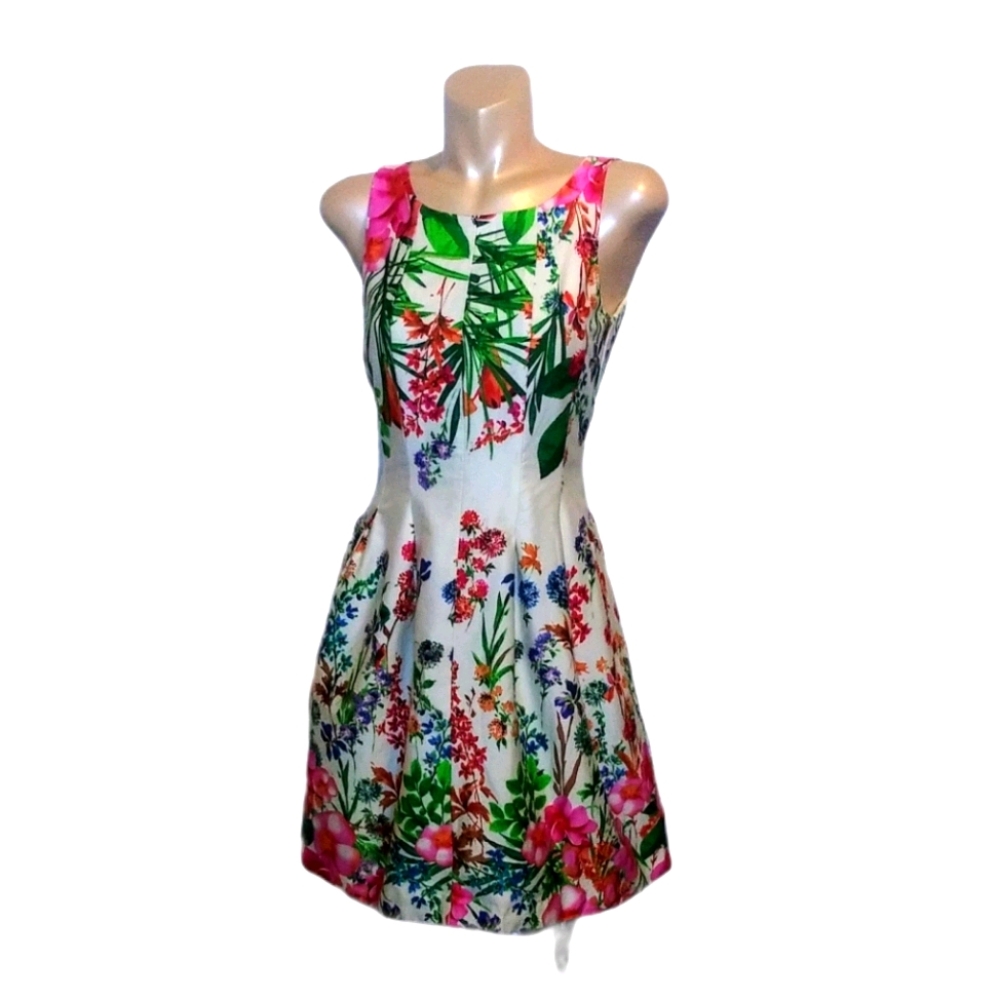 GABBY SKYE FLORAL SLEEVELESS DRESS 6